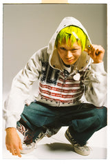 美國國旗拉鍊連帽衫