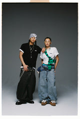 Bullet Logo Denim Buggy Pants