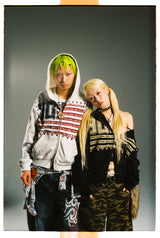 美國國旗拉鍊連帽衫