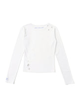 eyelet long sleeve tee