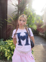 H HEART RHINESTONE TEE