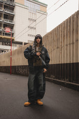 國王徽標slub牛仔布郵編