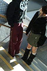 HTH×Dickies Side zip wide pants