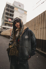 國王徽標slub牛仔布郵編