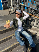 Leopard 2way blouson