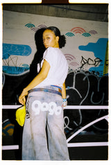 9090 OG Logo Painted Denim Pants