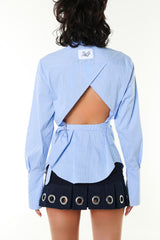 バックベルトシャツ