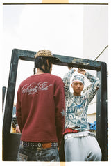 Cursive Logo Henley Neck Thermal L/S Tee