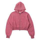 H heart logo rhinestone zip hoodie