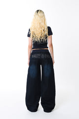 back stone lowrise denim