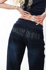 back stone lowrise denim