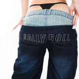 back stone lowrise denim