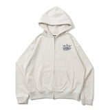 國王徽標拉鍊連帽衫