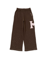 H HEART RHINESTONE SWEAT PANTS