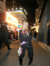 OG 로고 발렌타인 오프숄더 스웨트