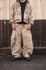 King Logo Slub Denim Buggy Pants