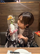 チェック柄のテーラードジャケット