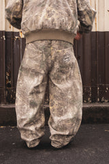 King Logo Slub Denim Buggy Pants