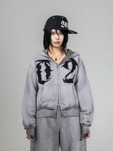 編號拉鍊連帽衫