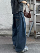復古風格側縫氣球牛仔褲