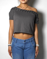EYELET OFF-SHOULDER TOPS