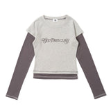 waffle layered long tee