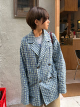 Check tailored ss jacket
