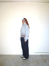 2way shoulder zip hoodie