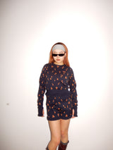 【jouetie×HTH】フリルフラワーニットTOPS