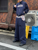 Check pattern sweat pants