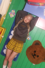 wiggle wiggle × HTH check pattern mini shorts