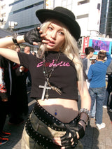 I Love bestie cropped tee【9090 걸】