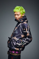 可逆半拉链抓绒衣