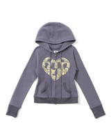 蕾絲心形標誌連帽衫