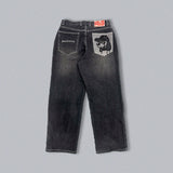 CMT RULER WASHED DENIM PANTS