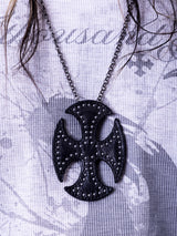 十字架耳钉项链