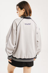 logo patch line track jacket