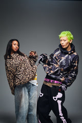 可逆半拉链抓绒衣