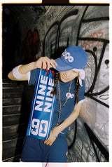 90 Logo Tee(Blue×White)