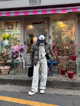 Curve Stitch Denim Pants