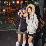 90 Logo Far Zip Hoodie【9090girl】