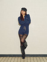 Leopard Knit Rompers【9090 girl】