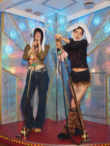 Layered Off Shoulder Damaged Knit【9090 girl】