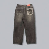 CMT RULER WASHED DENIM PANTS