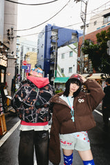 90 로고가 풍부한 복도 재킷