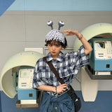 fringe checked shirt