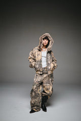 King Logo Slub Denim Buggy Pants