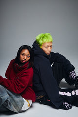 可逆半拉链抓绒衣