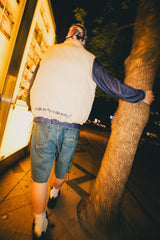 Ameba 로고 가역성 복어 조끼