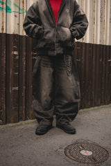 King Logo Slub Denim Buggy Pants